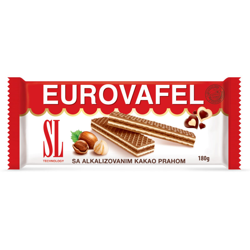 Eurovafel - Wafer con ripieno al latte e cacao